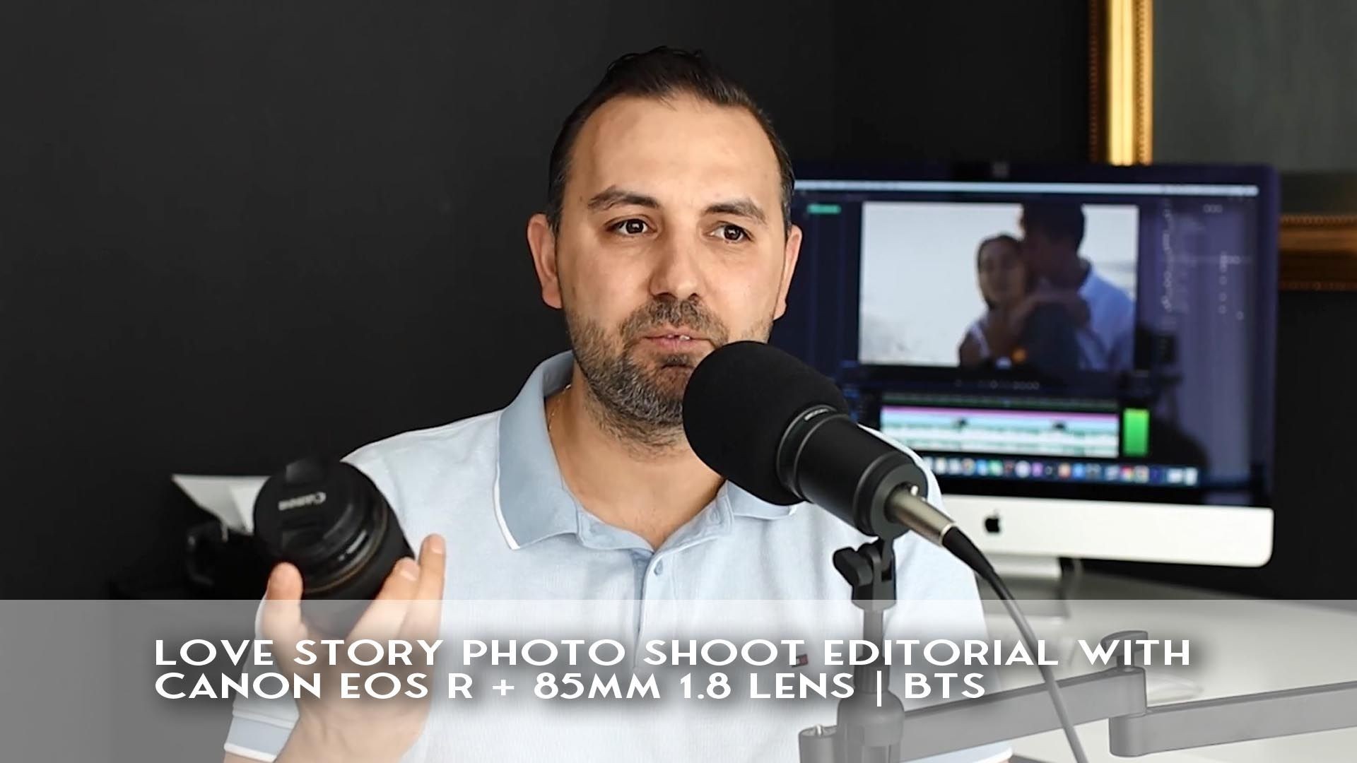 Love Story Photo Shoot Editorial with Canon Eos R + 85mm 1.8 lens | BTS